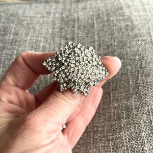 Floral Design Vintage Rhinestone Brooch for jacket or scarf